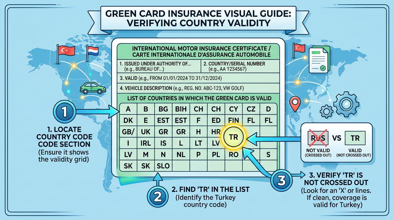 Код TR в Зелёной карте — расположение в списке стран на бланке полиса